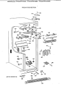 FRESH FOOD SECTION Diagram and Parts List for TPX24PRYABB  General Electric Refrigerator