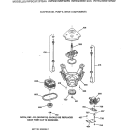 SUSPENSION, PUMP & DRIVE COMPONENTS Diagram and Parts List for WPXQ3090T2AA  General Electric Washer