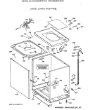 CABINET, COVER & FRONT PANEL Diagram and Parts List for WCCB2050T2AC  General Electric Washer