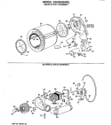DRUM & DUCT ASSEMBLY Diagram and Parts List for DDC6000MDL  General Electric Dryer