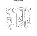 LOWER CABINET Diagram and Parts List for DDC4400SFM  General Electric Dryer