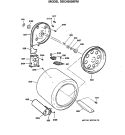Section Diagram and Parts List for DDC4500SFM  General Electric Dryer