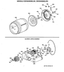 BLOWER & DRIVE ASSEMBLY Diagram and Parts List for DDC5000SBLAD  General Electric Dryer