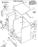 Section Diagram and Parts List for DDC4408AKL  General Electric Dryer