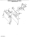 CABINET FRONT ASM. Diagram and Parts List for DDC4408AKL  General Electric Dryer
