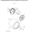 DRUM Diagram and Parts List for DWXR473ET2WW  General Electric Dryer