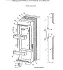 FRESH FOOD DOOR Diagram and Parts List for TFX24PRXCAA  General Electric Refrigerator