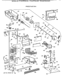 FREEZER SECTION Diagram and Parts List for TFX24PRXCAA  General Electric Refrigerator