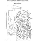 FRESH FOOD SHELVES Diagram and Parts List for TFX24PRXCAA  General Electric Refrigerator