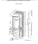 FRESH FOOD DOOR Diagram and Parts List for TFX27PRXCBB  General Electric Refrigerator