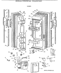 DOORS Diagram and Parts List for TFX22JWYAWW  General Electric Refrigerator