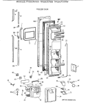 FREEZER DOOR Diagram and Parts List for TFX25CRYABB  General Electric Refrigerator