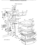 FRESH FOOD SECTION Diagram and Parts List for TFX25JWYAWW  General Electric Refrigerator
