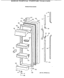 FRESH FOOD DOOR Diagram and Parts List for TFX30PRYABB  General Electric Refrigerator
