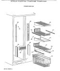 FREEZER SHELVES Diagram and Parts List for TFX30PRYABB  General Electric Refrigerator