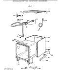 CABINET Diagram and Parts List for GSC720Y01WH  General Electric Dishwasher