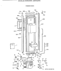 FREEZER DOOR Diagram and Parts List for ZISW42DWA  General Electric Refrigerator