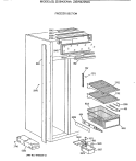 FREEZER SECTION Diagram and Parts List for ZISW42DWA  General Electric Refrigerator