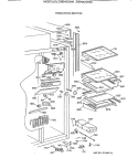 FRESH FOOD SECTION Diagram and Parts List for ZISW42DWA  General Electric Refrigerator
