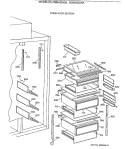 FRESH FOOD SECTION Diagram and Parts List for ZISW42DWA  General Electric Refrigerator