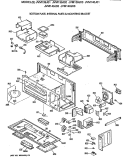 BOTTOM PLATE, INTERNAL PARTS & MOUNTING BRACKET Diagram and Parts List for JVM140J02  General Electric Microwave