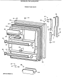 FRESH FOOD DOOR Diagram and Parts List for TBI18JIXERWW  General Electric Refrigerator