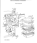 FRESH FOOD SECTION Diagram and Parts List for CST24GRXAWW  Hotpoint Refrigerator