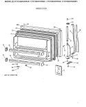 FREEZER DOOR Diagram and Parts List for CTX18BAXHRWH  Hotpoint Refrigerator