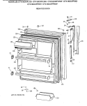 FRESH FOOD DOOR Diagram and Parts List for CTX18CIXFLWW  Hotpoint Refrigerator