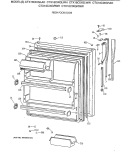 FRESH FOOD DOOR Diagram and Parts List for CTX18CIXGLWH  Hotpoint Refrigerator