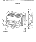 FREEZER DOOR Diagram and Parts List for CTX18GAXFRAA  Hotpoint Refrigerator