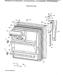 FRESH FOOD DOOR Diagram and Parts List for CTX18GAXGRAA  Hotpoint Refrigerator