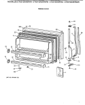 FREEZER DOOR Diagram and Parts List for CTX21GIXERAA  Hotpoint Refrigerator