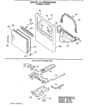 CABINET FRONT Diagram and Parts List for DLL3680SBLWW  Hotpoint Dryer