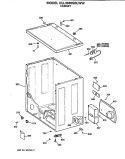 CABINET Diagram and Parts List for DLL3680SBLWW  Hotpoint Dryer