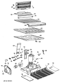 Section Diagram and Parts List for CTX18KKGR  Hotpoint Refrigerator