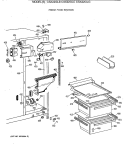 FRESH FOOD SECTION Diagram and Parts List for CSX22GLC  Hotpoint Refrigerator