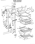 FRESH FOOD SECTION Diagram and Parts List for CSX27DLB  Hotpoint Refrigerator