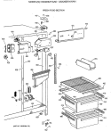 FRESH FOOD SECTION Diagram and Parts List for CSX20EAYAWH  Hotpoint Refrigerator