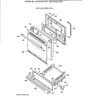 DOOR & DRAWER PARTS Diagram and Parts List for LGB126GEV2AD  General Electric Range