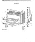 FREEZER DOOR Diagram and Parts List for MTX18GAXFRWW  General Electric Refrigerator
