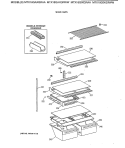 SHELF PARTS Diagram and Parts List for MTX18GAXGRAA  General Electric Refrigerator