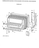 FREEZER DOOR Diagram and Parts List for MTX21GIXCRWW  General Electric Refrigerator