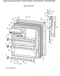 FRESH FOOD DOOR Diagram and Parts List for MTX21GIXERWW  General Electric Refrigerator