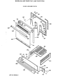 DOOR & DRAWER PARTS Diagram and Parts List for LGB116GPV1AD  General Electric Range