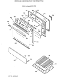 DOOR & DRAWER PARTS Diagram and Parts List for LGB336GEV1AD  General Electric Range
