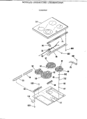 COOKTOP Diagram and Parts List for LEB356GT2BB  General Electric Range
