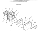 OVEN DOOR Diagram and Parts List for LEB356GT2BB  General Electric Range