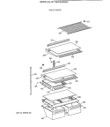 SHELF PARTS Diagram and Parts List for MTI18GIXERWW  General Electric Refrigerator
