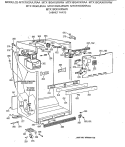 CABINET PARTS Diagram and Parts List for MTX18GAXKRWW  General Electric Refrigerator